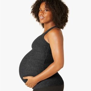Beyond Yoga Spacedye Beyond the Bump Maternity Tank Black Heather XS